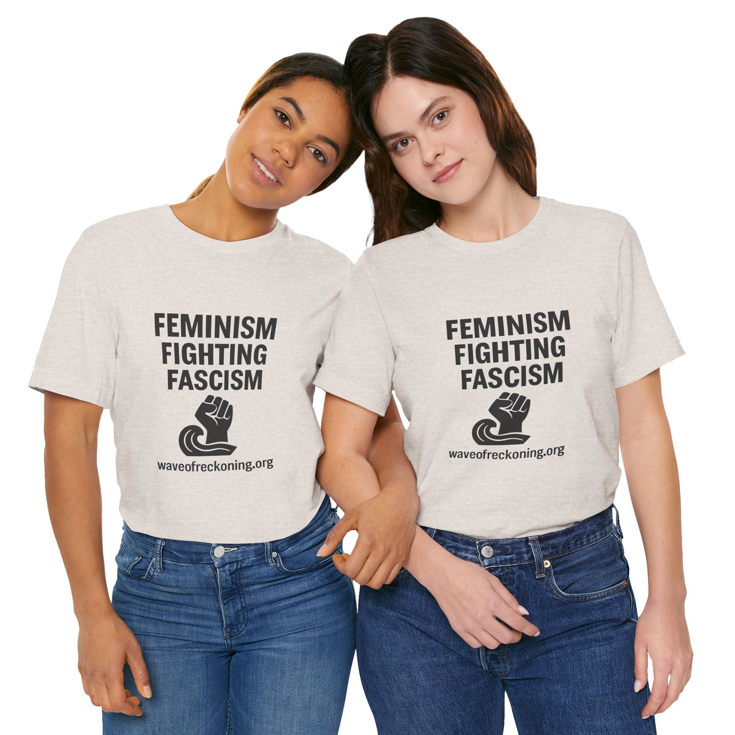 Feminism Fighting Fascism Unisex Jersey Tee