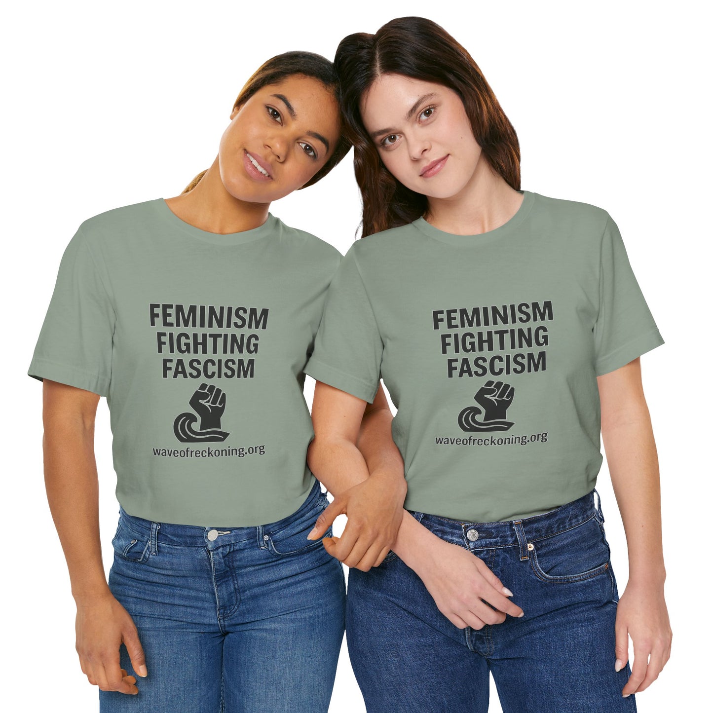 Feminism Fighting Fascism Unisex Jersey Tee