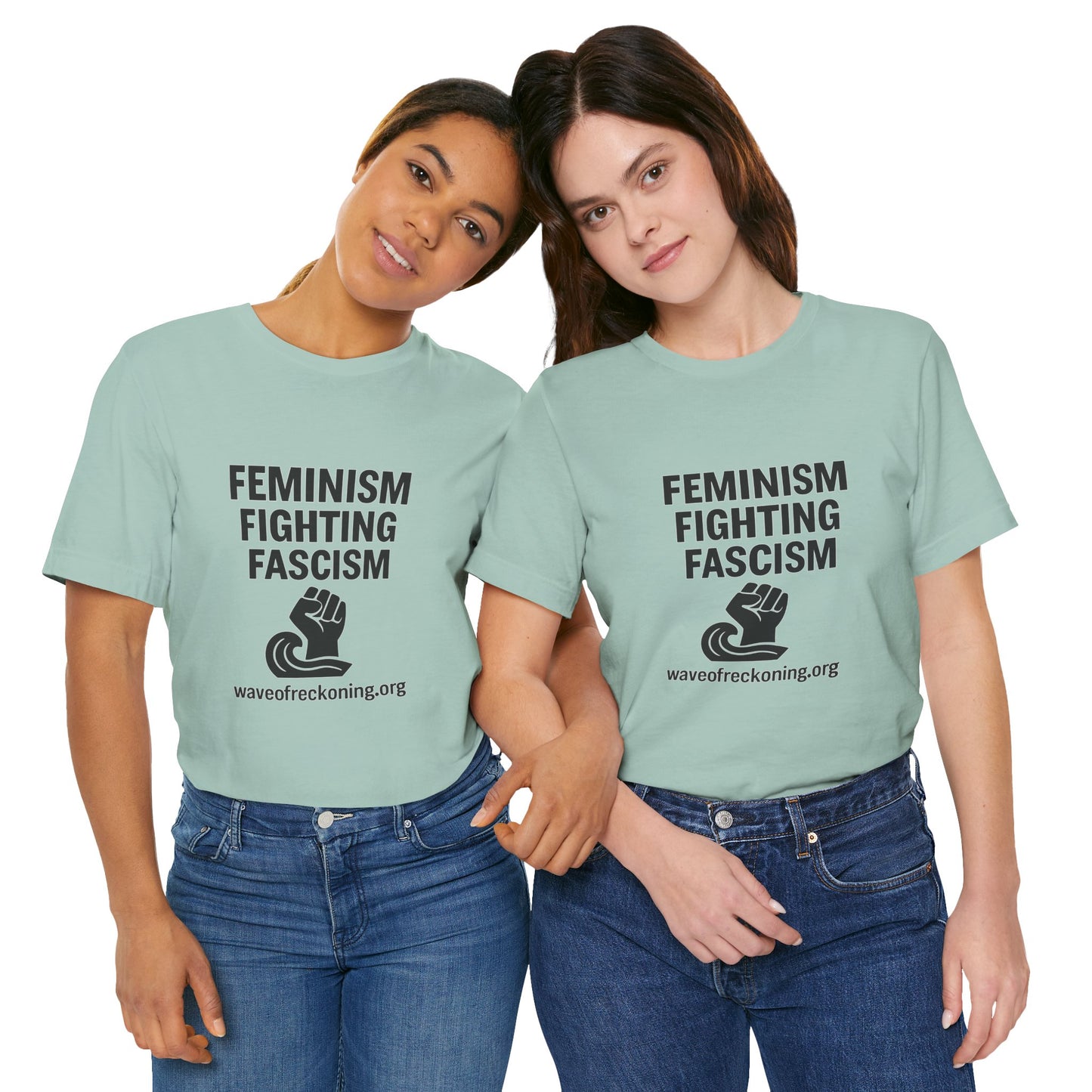Feminism Fighting Fascism Unisex Jersey Tee