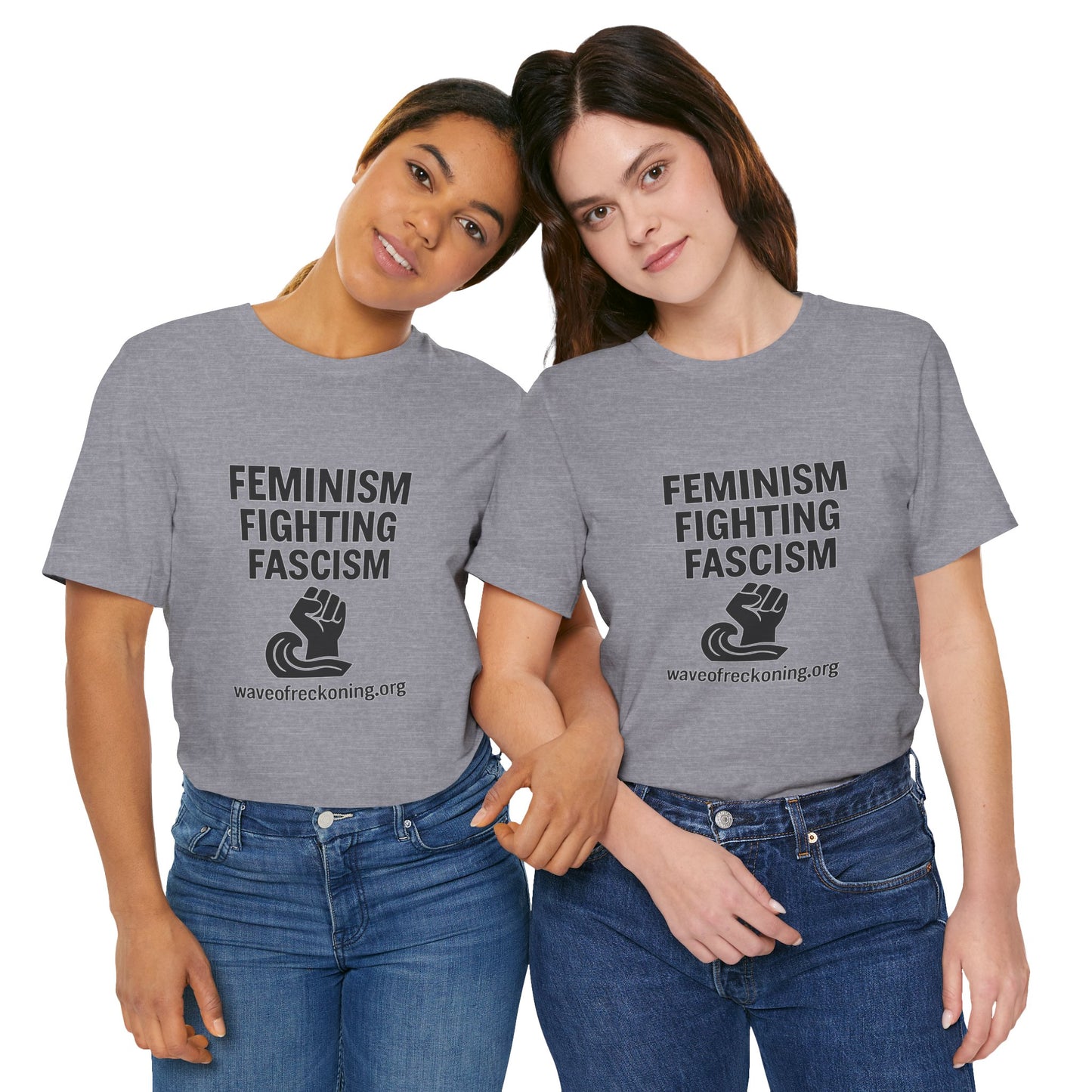 Feminism Fighting Fascism Unisex Jersey Tee